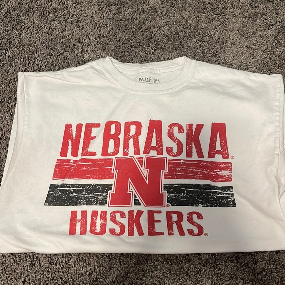 White HUSKER T-shirt
